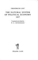 Cover of: The Natural System of Political Economy 1837