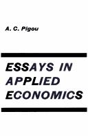 Cover of: Essays in Applied Economics