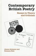 Cover of: Contemporary British Poetry: Essays in Theory and Criticism