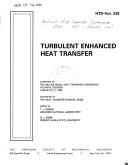Cover of: Turbulent Enhanced Heat Transfer: Presented at the 29th National Heat Transfer Conference Atlanta, George August 8-11, 1993 (Proceedings of the Asme Heat Transfer Division)