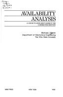 Cover of: Availability analysis by Michael J. Moran