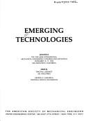 Cover of: Emerging Technologies by T. J. Bennett, George A. Hazelrigg