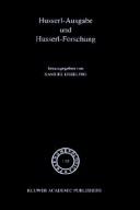 Cover of: Husserl-Ausgabe und Husserl-Forschung (Phaenomenologica)