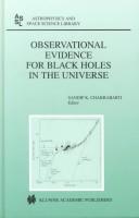 Cover of: Observational evidence for black holes in the universe: proceedings of a conference held in Calcutta, India, January 10-17, 1998