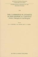 Cover of: The Cambridge Platonists in Philosophical Context: Politics, Metaphysics and Religion (International Archives of the History of Ideas / Archives internationales d'histoire des idées)