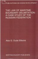 Cover of The law of maritime boundary delimitation