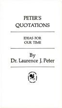 Cover of: Peter's Quotations by 
