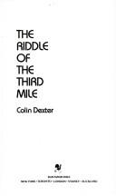 Cover of: The Riddle of the Third Mile by Colin Dexter