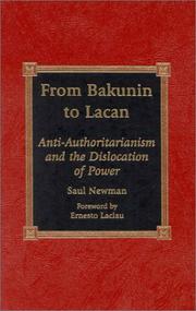Cover of: From Bakunin to Lacan