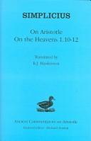 Cover of: On Aristotle "On the Heavens 1.10-12" (Ancient Commentators on Aristotle Series)