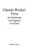 Cover of: Charles Wesley's Verse by Frank Baker