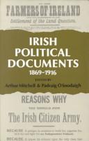 Cover of: Irish political documents by edited by Arthur Mitchell and Pádraig Ó Snodaigh.