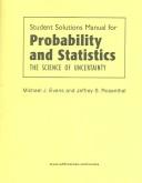 Cover of: Probability and Statistics Solutions Manual