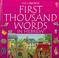 Cover of: The Usborne First Thousand Words in Hebrew