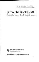 Cover of: Before the Black Death: studies in the 'crisis' of the early fourteenth century