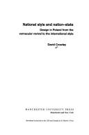 Cover of: National Style and the Nation-State by David Crowley