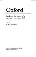 Cover of: Oxford: studies in the history of a university town since 1800