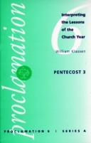 Cover of: Proclamation Six: Series A : Pentecost Three (Proclamation Six Series A)