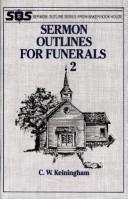 Cover of: Sermon Outlines for Funerals 2 (Sermon Outlines (Baker Book))