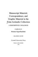 Cover of Manuscript material, correspondence, and graphic material in the Fiske Icelandic Collection by fiske icelandic collection.