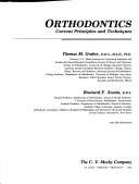 Cover of: Orthodontics, current principles and techniques by T. M. Graber