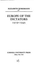 Europe of the dictators, 1919-1945 by Elizabeth Wiskemann