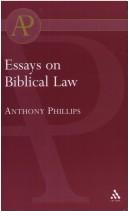 Cover of: Essays On Biblical Law