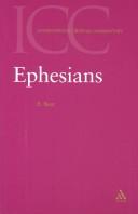 Cover of: Ephesians: A Critical and Exegetical Commentary (International Critical Commentary Series)