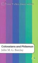 Cover of: Colossians and Philemon (T&T Clark Study Guides)