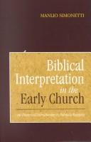 Cover of: Biblical Interpretation in the Early Church | Manlio Simonetti