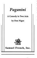 Cover of: Paganini : A Comedy in Two Acts