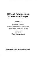 Cover of: Official publications of Western Europe