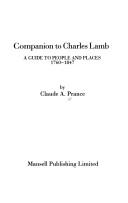 Cover of: Companion to Charles Lamb by Claude A. Prance