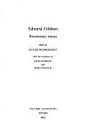 Cover of: Edward Gibbon by edited by David Womersley ; with the assistance of John Burrow and John Pocock.