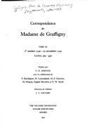 Cover of: Correspondance De Mme De Graffigny 3 by N.R. Johnson, Et al