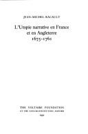 Cover of: Utopie Narrative En France Et En Angleterre, 1675-1761 (Studies on Voltaire)