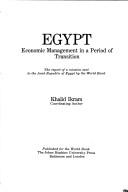 Cover of: Egypt: Economic Management in a Period of Transition (World Bank)