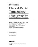 Cover of: Boucher's clinical dental terminology by Thomas J Zwemer