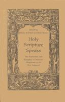 Cover of: Holy Scripture speaks by edited by Hilmar M. Pabel and Mark Vessey.