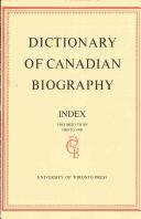 Cover of: Dictionary of Canadian biography.