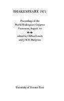 Shakespeare 1971 by World Shakespeare Congress (1st 1971 Vancouver, B. C.)