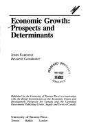 Cover of: Economic growth: prospects and determinants