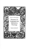 Cover of: Erasmus on language and method in theology by Marjorie O'Rourke Boyle