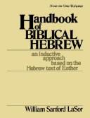 Cover of: Handbook of Biblical Hebrew: an inductive approach based on the Hebrew text of Esther