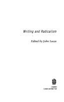 Cover of: Writing and radicalism