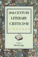 Cover of: Twentieth Century Literary Criticism by D LODGE