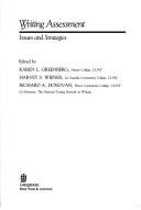 Cover of: Writing Assessment by Karen L. Greenberg, Harvey S. Wiener, Richard A. Donovan, Karen Greenberg, Harvey Weiner, Karen Greenberg, Harvey Weiner, Richard A. Donovan