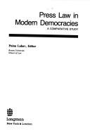 Cover of: Press law in modern democracies: a comparative study