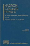 Cover of: Hadron Collider Physics by Harry Weerts