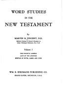 Cover of: Word Studies in the New Testament